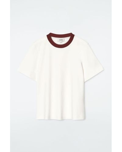 COS Clean Cut T-shirt - White