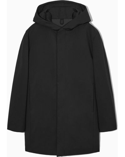 COS Hooded Padded Parka - Black