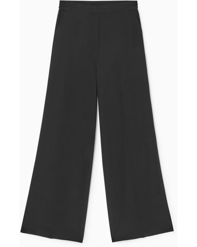 COS Silk Wide-leg Pants - Gray