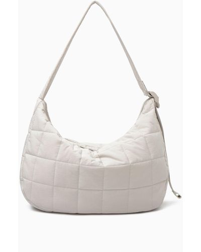 COS Quilted Messenger - Ripstop - White