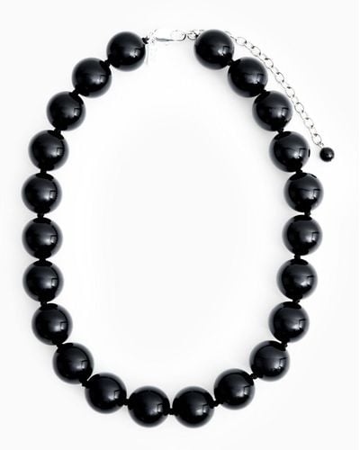 COS Semi-precious Sphere Necklace - Black