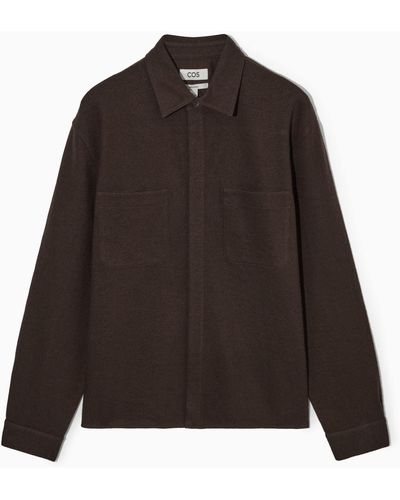 COS Relaxed-fit Wool Overshirt - Brown