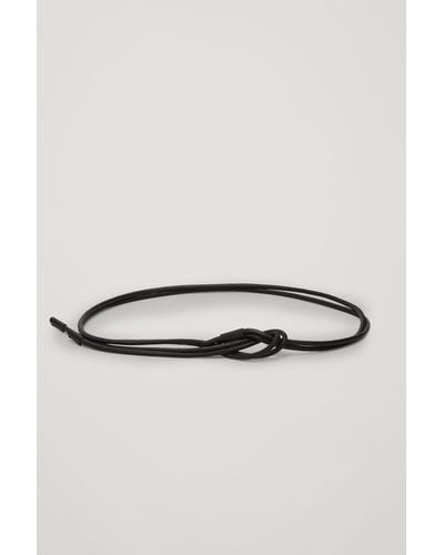 COS Leather Rope Belt With Loop - Black