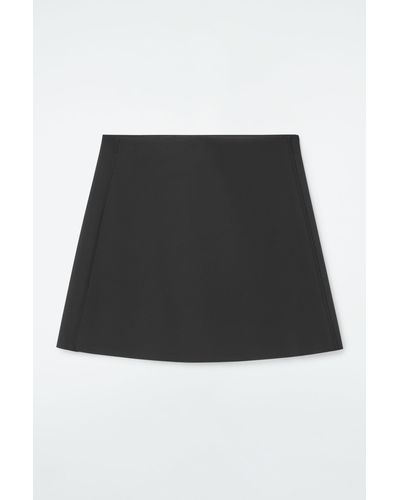 COS Scuba Mini Skirt - Black