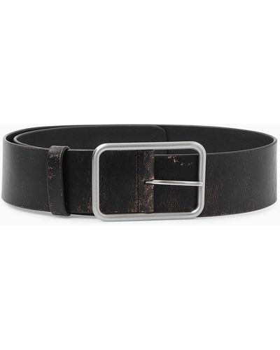 COS Wide Leather Hip Belt - Black