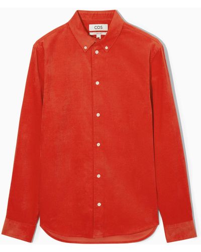 COS Regular-fit Corduroy Shirt - Red