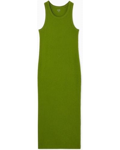 COS Ribbed Tube Dress - Green