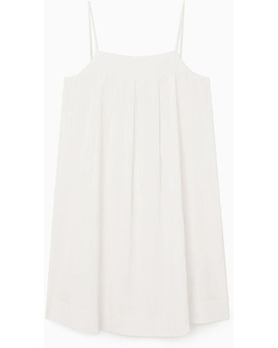 COS Mini Slip Dress - White