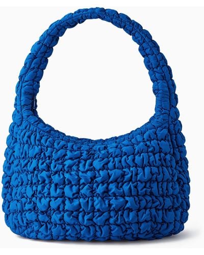 COS Oversized Quilted Crossbody - Blue