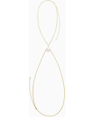 COS Freshwater Pearl Body Chain - White
