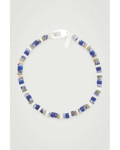 COS Semi-precious Beaded Bracelet - Blue