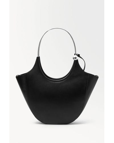 COS The Halo Leather Tote - Black