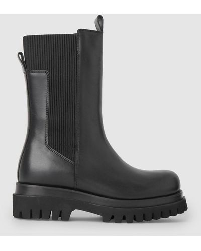 COS Chunky Leather Chelsea Boots - Black