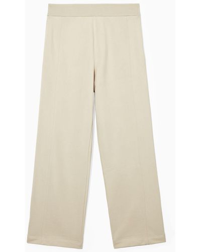 COS Exposed-seam Jersey Joggers - Natural