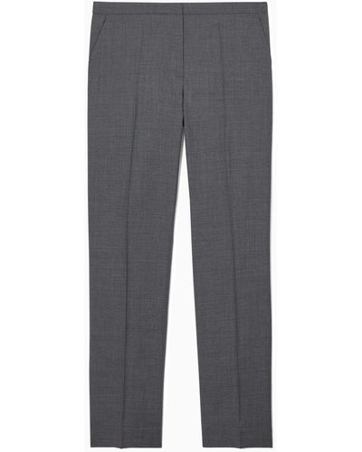 COS Slim Tailored Wool Pants - Gray
