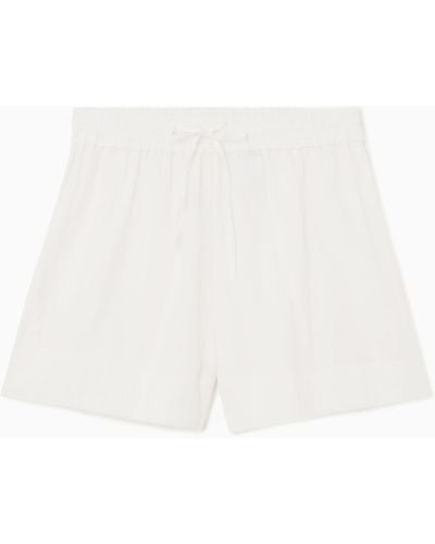 COS Drawstring Shorts - White