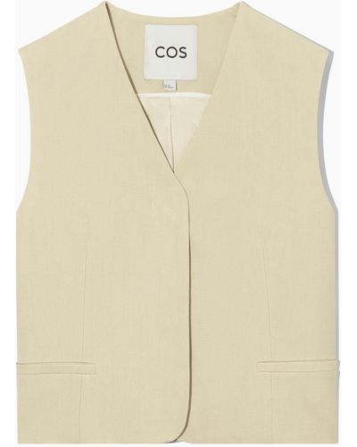 COS Single-breasted Vest - Natural