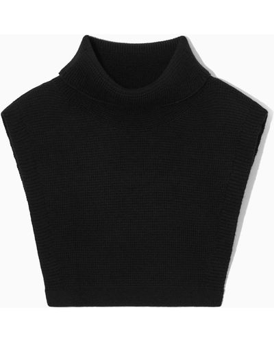 COS Wool Rollneck Collar - Black