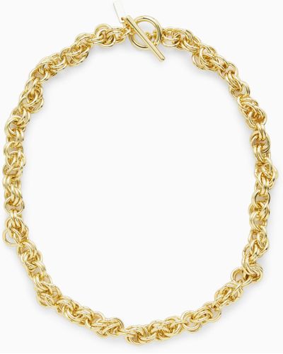 COS Short Rope Chain Necklace - Metallic