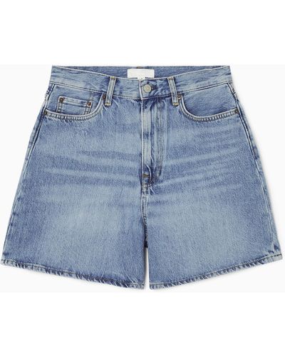 COS High-rise Denim Shorts - Blue