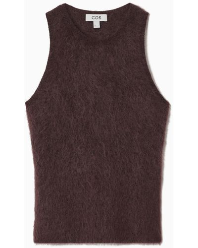 COS Knitted Mohair Vest - Purple