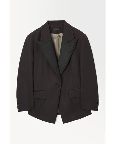 COS The Satin-lapel Tuxedo Jacket - Black