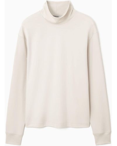 COS Turtleneck Sweatshirt - White