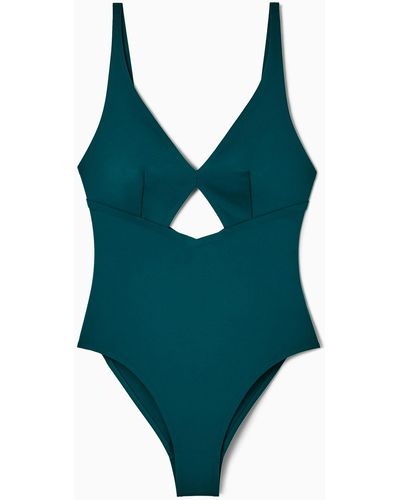 COS Cutout Scuba Swimsuit - Green
