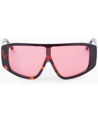COS Oversized Visor Sunglasses - Pink
