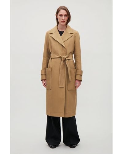 COS Trench Coat With Large Pockets - Natural