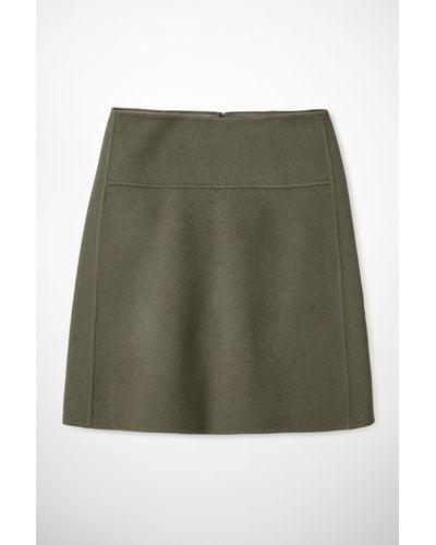 COS Double Face Mini Skirt - Green