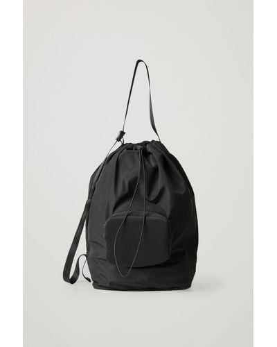 COS Packable Drawstring Bag - Black
