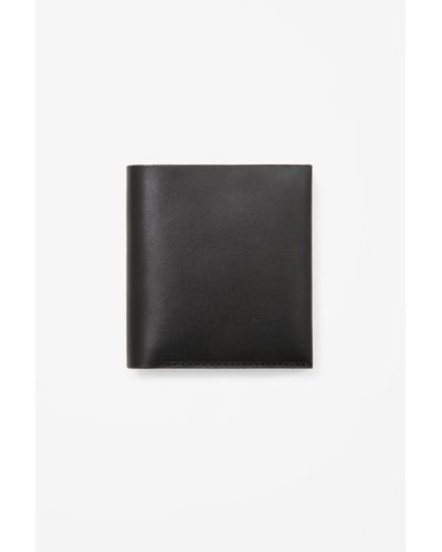 COS Folded Leather Wallet - Black