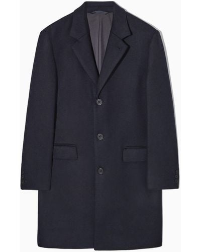 COS Regular-fit Wool-blend Coat - Blue