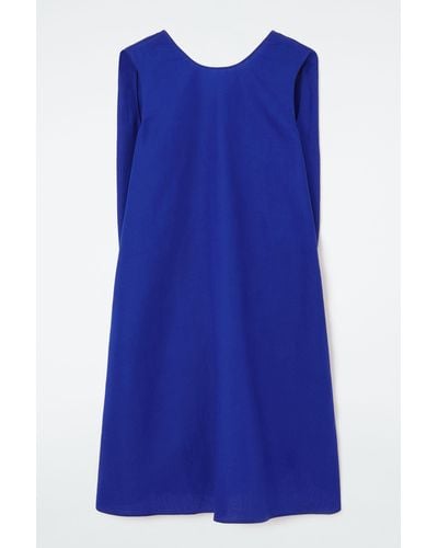 COS Twist-detail Mini Dress - Blue