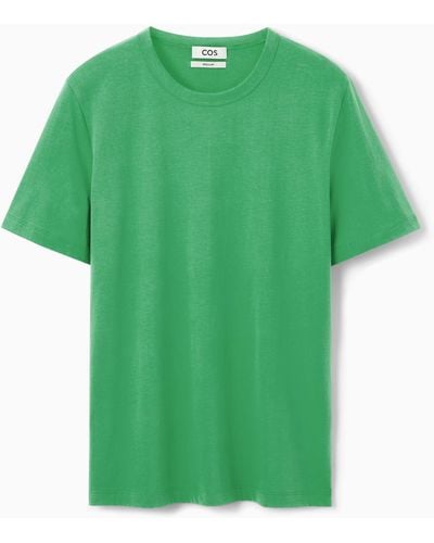 COS Brushed Lightweight T-shirt - Green