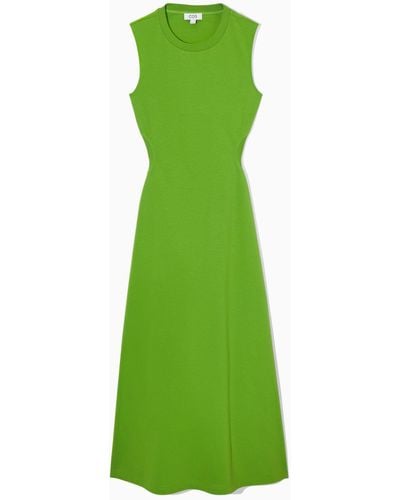 COS Sleeveless Cutout Maxi Dress - Green