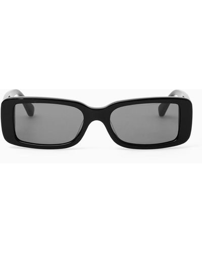 COS Blade Sunglasses - Rectangle - Black