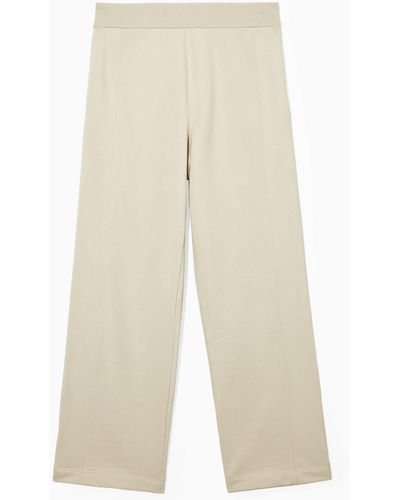 COS Exposed-seam Jersey Sweatpants - Natural
