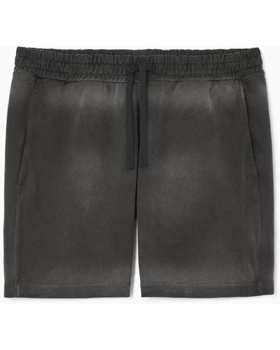 COS Drawstring Jersey Shorts - Black