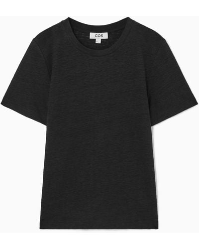 COS Linen T-shirt - Black