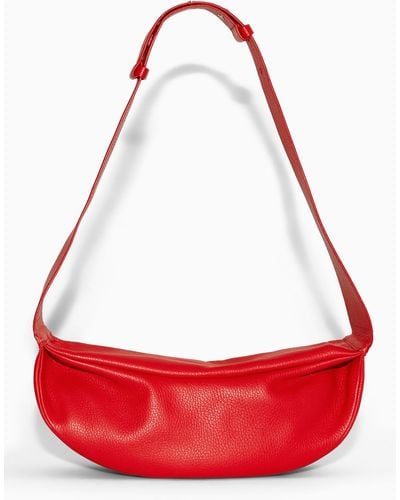 COS Swing Crossbody - Leather - Red