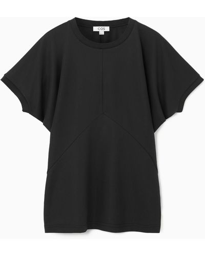 COS Panelled Batwing T-shirt - Black
