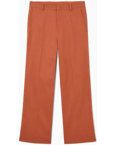 COS Wide-leg Trousers - Orange