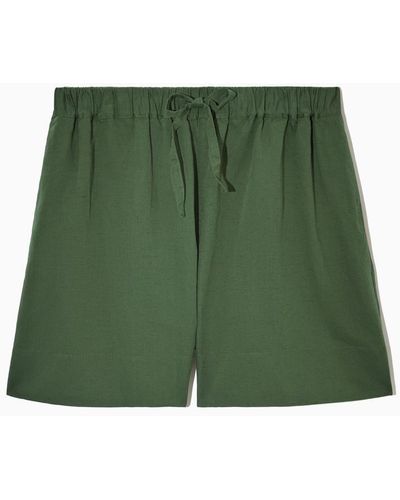 COS Oversized-shorts Mit Kordelzug - Grün