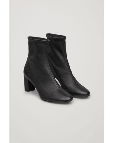 COS Stretch-leather Ankle Boots - Black
