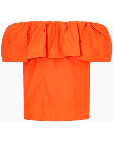 COS Voluminous Off-the-shoulder Top - Orange