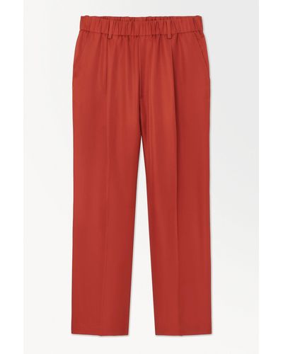 COS The Silk Trousers - Red
