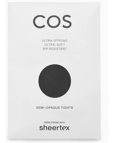 COS Sheertex Semi-sheer Control Tights - White