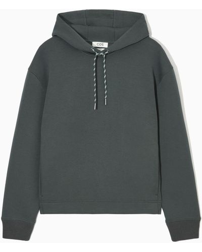 COS Relaxed-fit Scuba Hoodie - Green